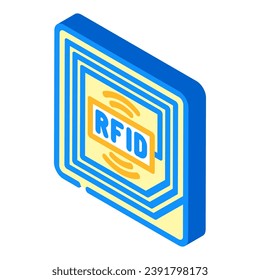 rfid Tracking autonome Lieferung isometrische Icon Vektorgrafik. selbstständiges Lieferzeichen mit automatischer Nachverfolgung. einzelne Symbolillustration