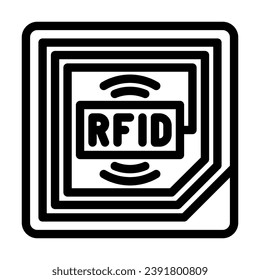 rfid Tracking autonomen Lieferlinie Symbol Vektorgrafik. selbstständiges Lieferzeichen mit automatischer Nachverfolgung. isoliertes Kontursymbol