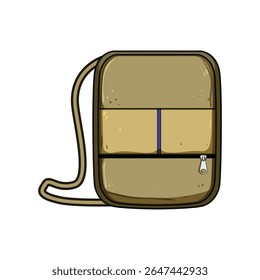 caricatura de bolsa de pescoço de viagem rfid. impermeável leve, correia ajustável, sinal oculto de bolsa de pescoço de viagem rfid antifurto.