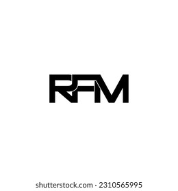 diseño del logotipo de la letra monograma de la tipografía rfm