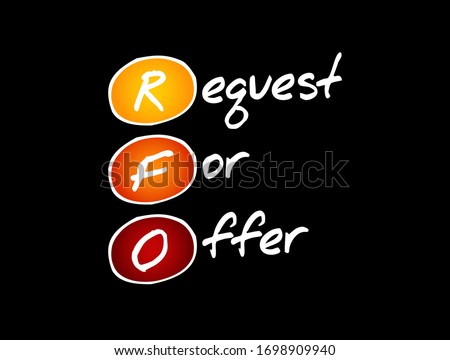 RFO - Request For Offer acronym, business concept background