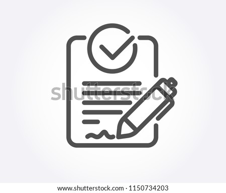 Rfp line icon. Request for proposal sign. Report document symbol. Quality design element. Classic style rfp file. Editable stroke. Vector ストックフォト © 