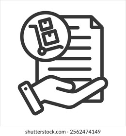 Rfp Outline Icon Vector Illustration