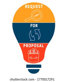 RFP - Request For Proposal. business concept.  Vector infographic illustration  for presentations, sites, reports, banners