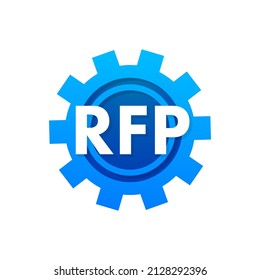 RFP Request For Proposal Icon. Vector Stock Illustration.