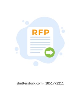 RFP, Send Request For Proposal, Vector Icon