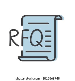 RFQ (Request For Quotation) acronym concept- vector illustration