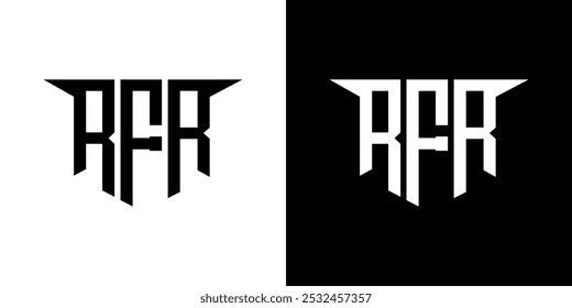 RFR letter logo design with white background in illustrator, vector logo modern alphabet font overlap style, calligraphy designs for logo, Poster, Invitation, etc.