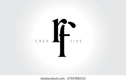 RFrf Elegant Serif Monogram Logo – Luxury Lowercase Typographic Lettermark for Modern Branding