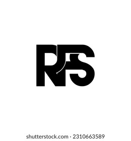 rfs typography letter monogram logo design