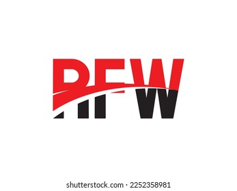RFW Letter Initial Logo Design Vector Illustration