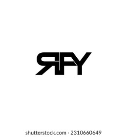 rfy lettering initial monogram logo design