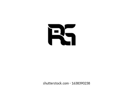 RG abstract vector logo monogram to be used for template designs.