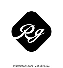 RG brand name initial letters monogram.