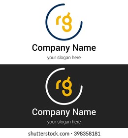 RG business logo icon design template elements. Vector color sign.