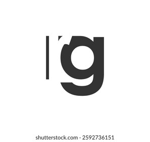 RG creative geometric initial based modern and minimal logo. Letter r g trendy fonts. Universal professional elegant techno vector design.