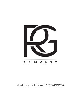 RG creative letter logo vector
