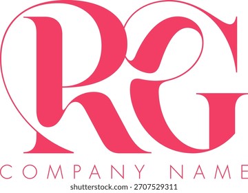 RG creative modern abstract letter logo vector design. Usable for your company or business and brand identity.