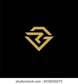 diseño vectorial de logotipo de diamante rg