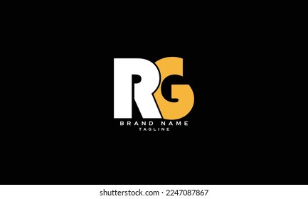 RG, GR, Abstract initial monogram letter alphabet logo design