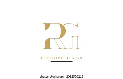 RG or GR Abstract Letters icon logo