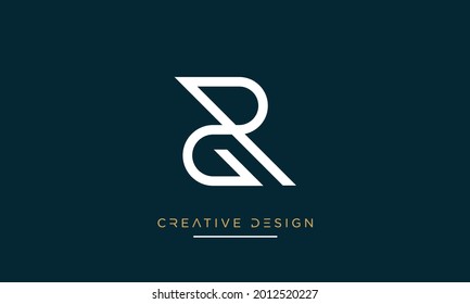 RG or GR Abstract Letters icon logo