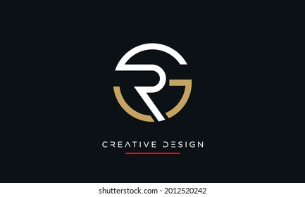 RG or GR Abstract Letters icon logo