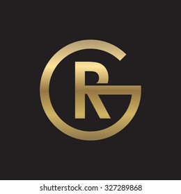 RG or GR letters, golden circle G shape