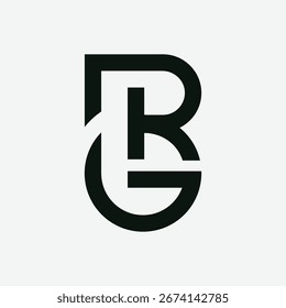 RG GR Monogram Logo Tipografía moderna