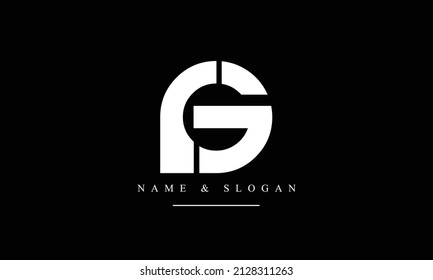 RG, GR, R, G abstract letters logo monogram