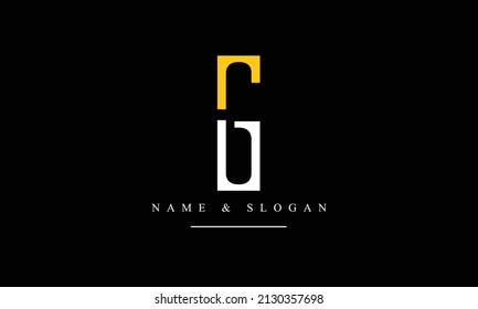 Abstrakte Buchstaben RG, GR, R, G Logo-Monogramm