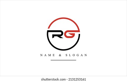 RG, GR, R, G abstract letters logo monogram