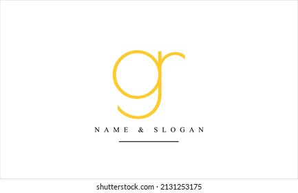 RG, GR, R, G abstract letters logo monogram