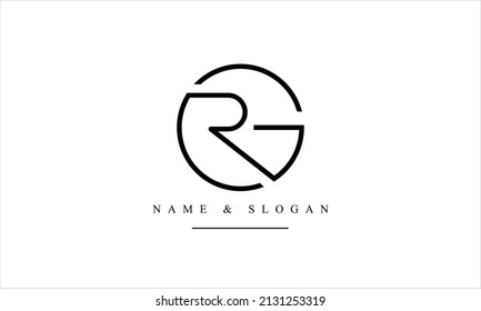 RG, GR, R, G abstract letters logo monogram