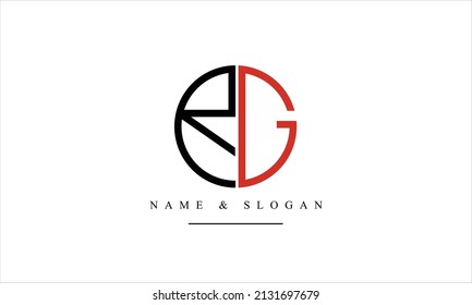 RG, GR, R, G abstract letters logo monogram