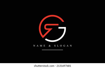 RG, GR, R, G abstract letters logo monogram