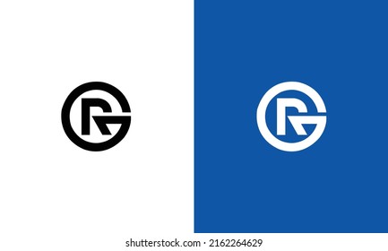 Abstrakte Buchstaben RG, GR, R, G Logo-Monogramm