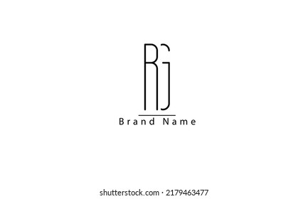 RG GR R G abstract vector logo monogram template