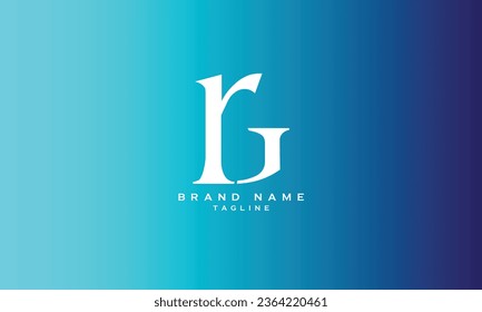 Logo-Design von RG, GR, RJ, JR, Abstract Anfangsbuchstaben des Monogrammalphabets