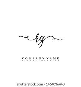 RG Initial beauty floral logo template