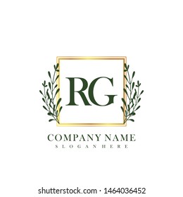 RG Initial beauty floral logo template
