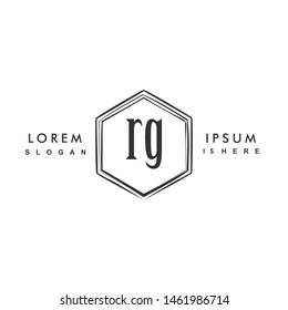 RG Initial beauty monogram logo vector
