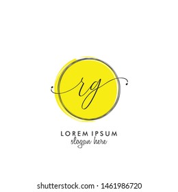 RG Initial beauty monogram logo vector