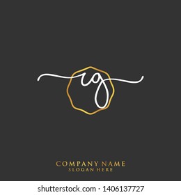 RG Initial handwriting logo template