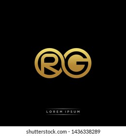 RG initial letter linked circle capital monogram logo modern template