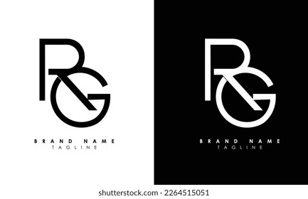 RG modelo de diseño de logotipo de letra inicial vector