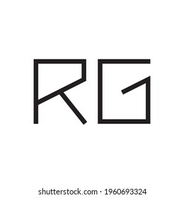 rg Anfangsbuchstabe, Vektorlogo
