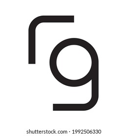 rg initial letter vector logo