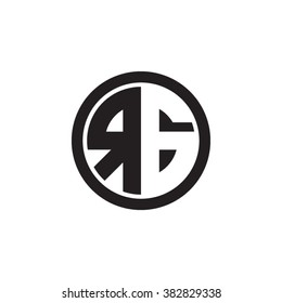 RG initial letters circle monogram logo