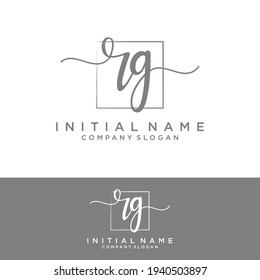 RG Initial letters, handwriting signature logo.